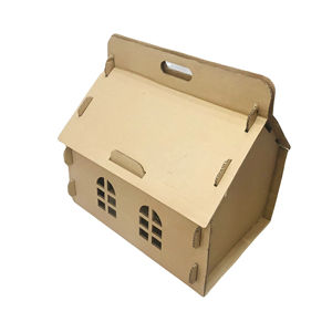 ROYAL PET Casa para Gatos Portátil de Alta Calidad, Autoarmable, Tipo Caja Cuadrada, Rascador de Cartón Corrugado, Materiales Reciclados, Apta para Mascotas - Product Image 1