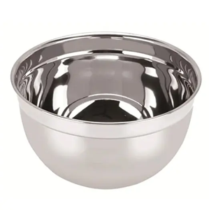 Bol en acier inoxydable poli, design minimaliste, passe au lave-vaisselle, bol de service alimentaire pour usage domestique, vaisselle durable, bol de service - Product Image 1