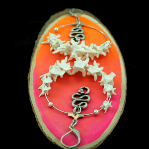 ต่างหูกระดูกธรรมชาติ งานฝีมือช่างฝีมือ - Product Image 4