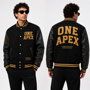 Custom Black Wool Leather Varsity <b>Jacket</b> <b>Men</b> Chenille Letterman Bomber <b>Jacket</b> OEM College Streetwear <b>Baseball</b> <b>Jacket</b> - Product Image 1