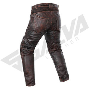 Pantalones de Invierno Casuales de Cuero Real Personalizados para Hombre, Pantalones Largos de Piel de Oveja y Cuero PU, Totalmente Personalizables - Product Image 2