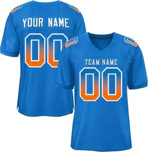 เสื้อเจอร์ซีย์โพลีเอสเตอร์คุณภาพสูงแบบขายส่ง รับสกรีนโลโก้ตามสั่ง ไม่มีชื่อแบรนด์ ดีไซน์ล่าสุดสำหรับผู้ชาย ชุดยูนิฟอร์มอเมริกันฟุตบอล - Product Image 6