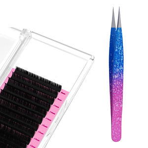 Pince à épiler professionnelle de haute qualité avec logo personnalisé, en acier inoxydable, à surface dentelée et lisse, pour une prise parfaite, durable, 115 mm, pour les yeux. - Product Image 3