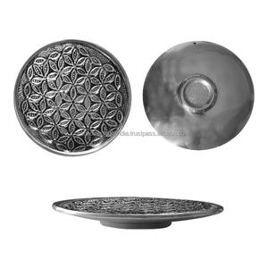 Plateau à encens rond en aluminium et cendrier, écologique, durable, style chinois, pour la décoration de la maison et l'utilisation d'encens en bâtonnets - Product Image 2