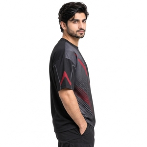 Camiseta de Hombre de Peso Pesado con Hombros Caídos, Corte Holgado, Costuras Reforzadas, Tela de Algodón Premium y Estilo Urbano Moderno - Product Image 4