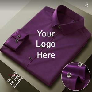 Haute qualité 100% coton hommes à manches longues chemises habillées formelles Logo personnalisé décontracté affaires Design automne travail Anti-rides - Product Image 4