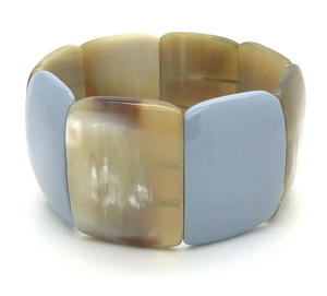 Brazalete Ancho Redondo de Cuerno, Hecho a Mano, Ecológico, Duradero, Moderno, Vintage, para Bodas, Joyería de Moda para Mujer, Aniversario - Product Image 1