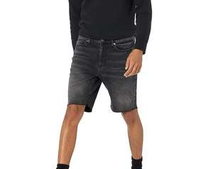 Shorts en jean pour hommes en gros, 100 % coton, coupe slim, style streetwear avec design déchiré et imprimé - Product Image 2