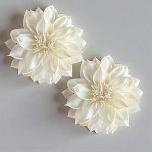 Fleur de dahlia, fleurs en bois de Sola 9-9,5 cm, tige en fibre de plantes de Sesbania, aromathérapie artisanale - Product Image 3