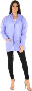 Chaqueta cortavientos impermeable con capucha, informal, estilo urbano, con bloques de color, plegable, para viaje. - Product Image 4