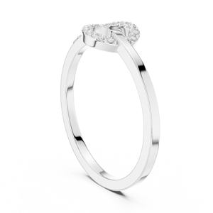 Anillo de Oro Blanco de 10K con Diamante Cultivado en Laboratorio de Corte Redondo, Diseño de Nudo Infinito, Menos de 1 Quilate, Oro Rosa, Blanco y Amarillo, Chapado en Rodio, de Lujo - Product Image 4