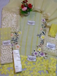 2023 luxe indien pakistanais mariage Collection dernière Organza brodé Salwar Kameez travail manuel lourd vente chaude vêtements de fête - Product Image 2