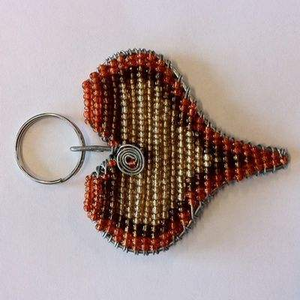 Premium Lightweight Glass Bead Embroidery Keychain Colorful Decorative Beadwork <b>Key</b> <b>Holder</b> Fashionable Everyday Accessory - Product Image 3