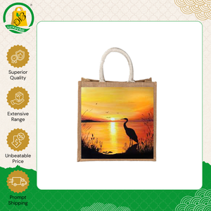 Proveedor Indio Vende Bolsas de Compras de Lona de Algodón con Impresión Personalizada, Bolsa Ecológica de Estilo Occidental Simple en Venta - Product Image 3