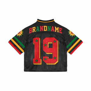 Camiseta de Fútbol Retro de Malla Personalizada, Estilo Urbano, Tallas Grandes, Venta al Por Mayor, Sin Mangas, Antibacteriana, 100% Poliéster, Unisex, Estilo Americano - Product Image 5