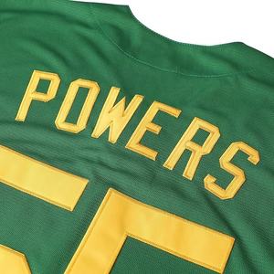 เสื้อเบสบอลปักลายสำหรับผู้ชายและเยาวชนเสื้อกีฬาทีมโพลีเอสเตอร์100% แขนสั้นติดกระดุม - Product Image 4