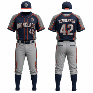 Uniforme de Béisbol Personalizado al por Mayor para Escuelas, Universidades, Comunidades, Academias, Equipos, Jugadores, Entrenadores, Ropa de Juego, Ropa de Campo, Bateo - Product Image 5