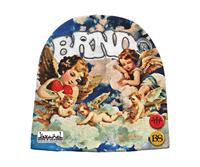 BRAND STUDIOS Bonnet unisexe en acrylique, style urbain, imprimé dessin animé peint à la main, 48-50cm, bonnet d'hiver décontracté, casquette hip-hop