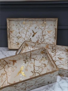 Enamel Tray with Traditional <b>Art</b> Enamel Tray for Serving Snacks Enamel Tray with Clean Finish Enamel Tray for Export Market - Product Image 3