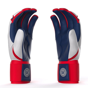Red Ambidextrous Leather Baseball Batting Gloves with Wrist Support and Quick-Dry for Training - Product Image 4