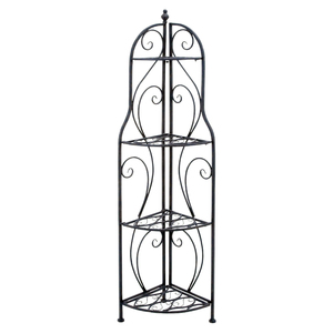 New Selling Metal <b>Corner</b> Plant Stand With Three Tier Curved <b>Shelves</b> For Indoor And Balcony & Garden Decor Customized Size - Product Image 3