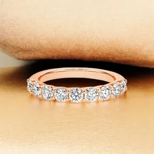 Anillo de Eternidad Vintage con Diamante Cultivado en Laboratorio de Corte Brillante de 1.30 Quilates, Oro Rosa de 14K con Baño de Rodio, Color D, Claridad F, Certificado IGI, Marca Tishya - Product Image 5