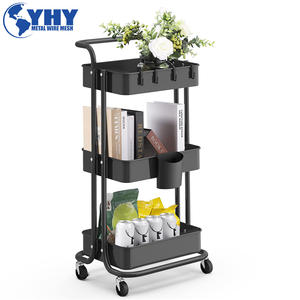 Halter Rack Trolley Regal Boden bis zur Decke Küche Badezimmer Mobile Snack Toilette Mehrstöckiges Schlafzimmer Nachttisch Regal - Product Image 4