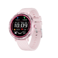 Montre intelligente de fitness ronde de luxe de haute qualité pour dames or/argent avec bracelet en silicone boussole fonction Bracelet intelligent Tracker