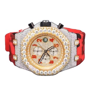 นาฬิกาแฟชั่นหรูหราคลาสสิกแบบขายส่ง ประดับเพชรโมอิสซาไนต์ สายสแตนเลสสตีล  ผ่านการทดสอบเพชร นาฬิกาควอตซ์ - Product Image 1