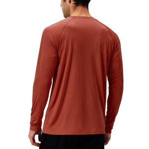 Men Long Sleeve <b>Raglan</b> T-Shirt Solid Color O-Neck Quick Dry Slim Fit Casual Athletic <b>Top</b> 100% Polyester Knitted Fabric - Product Image 3