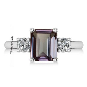 Anillo de Alexandrita, Anillo de Plata para Mujer, Anillo de Plata Maciza, Anillo con Piedra Preciosa, Anillo Delicado, Anillo de Promesa, Anillo Minimalista para Regalo - Product Image 4
