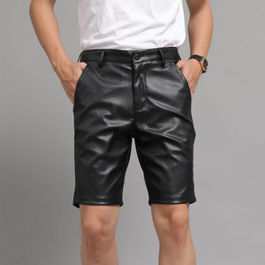 กางเกงขาสั้นหนังผู้ชายแบบใหม่ สไตล์ลำลอง คลาสสิก สำหรับออกกำลังกาย วิ่ง หรือใส่ลำลอง มีเชือกผูกเอว เหมาะสำหรับฤดูร้อน มีจำหน่ายแล้ว - Product Image 1