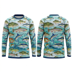 เสื้อตกปลาแบบซับลิเมชั่นสั่งทำพิเศษ แขนยาว ระบายอากาศได้ดี สวมใส่สบาย ป้องกันรังสียูวี ผ้าแห้งเร็ว - Product Image 1