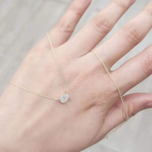 Brillante colgante de diamante ovalado cultivado en laboratorio, certificado por IGI, en oro amarillo, oro rosa, oro blanco o plata, con piedra de color D, E, F, claridad VVS o VS. - Product Image 3