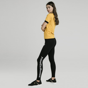 T-shirt à manches courtes col rond jaune moutarde pour femme, coupe classique, couleur unie, tissu tricoté, vêtements décontractés, toutes saisons - Product Image 2