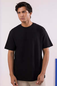 Camiseta de Manga Corta para Hombre, Corte Holgado, Estilo Urbano, Lisa, Impresión Personalizada, Fabricante OEM - Product Image 2