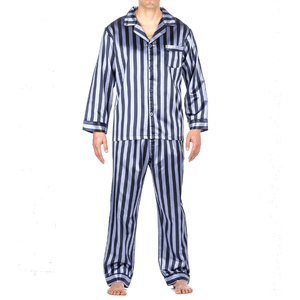 Conjunto de Pijama de Seda para Hombre de Lujo Absoluto, Manga Larga, Dos Piezas, Ropa de Dormir de Color Sólido con Botones, Ropa de Noche Suave para el Hogar - Product Image 1