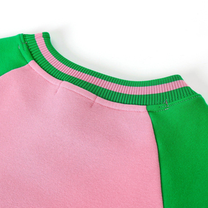 เสื้อสเวตเชิ้ตแขนยาวสีชมพูเขียว คอวี ทรงโอเวอร์ไซส์ สไตล์ลำลอง ผ้าถัก ยูนิเซ็กส์ สำหรับฤดูใบไม้ร่วง สีพื้น มีกระเป๋า - Product Image 3