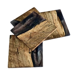 ที่รองแก้วไม้อะคาเซียและเรซินที่ดีที่สุดสำหรับการดื่มชากาแฟสำหรับสำนักงานและร้านอาหาร - Product Image 1