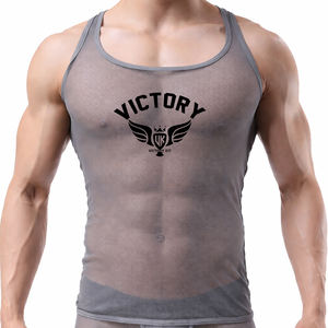 Camiseta sin mangas de malla transpirable para hombre, ideal para gimnasio, culturismo, entrenamiento y fitness. - Product Image 3