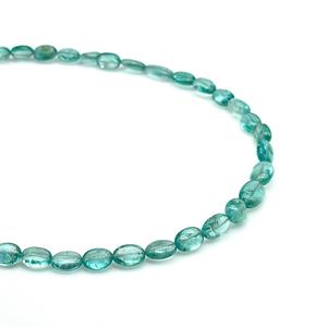 Collar de gargantilla con cuentas de apatita Natural, forma ovalada suave, para mujeres y niñas, collar ajustable hecho a mano de 5 a 8mm, joyería - Product Image 2