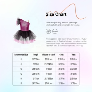 Costumes de ballerine pour filles de 6 à 16 ans, tutu, justaucorps, robe de danse, vêtements de danse pour la pratique du ballet, la danse artistique, la compétition de patinage artistique, les fêtes - Product Image 6