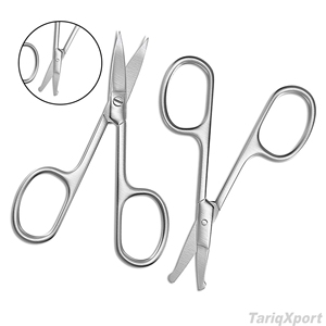 Professional Beauty Eyebrow Scissors Right-Handed Straight Blade Sharp Stainless Steel Custom Logo Comfortable Handle <b>Makeup</b> - Product Image 6