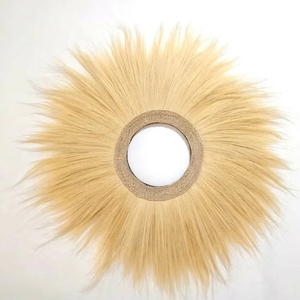Miroir mural en rotin naturel Rayung Grass Sunburst, fait main, décoratif, pour le salon, décoration de la maison - Product Image 1