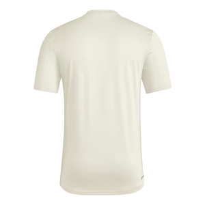 Nouveau T-shirt en coton crème à manches courtes pour homme, col rond, coupe classique, style jersey décontracté, logo imprimé sur le devant, design personnalisé 2026 - Product Image 3