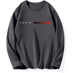 Camiseta Casual de Manga Larga para Hombre, Paquete de 3, Cuello Redondo, Estampado de Letras, Ropa Urbana para Uso Diario - Product Image 4