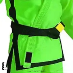 ชุดยูโดผ้าฝ้ายออร์แกนิคปักโลโก้ตามสั่ง แบบ Pearl Weave สำหรับฝึกซ้อมบราซิลเลียนยิวยิตสู ระดับมืออาชีพ พร้อมอุปกรณ์ป้องกัน - Product Image 4