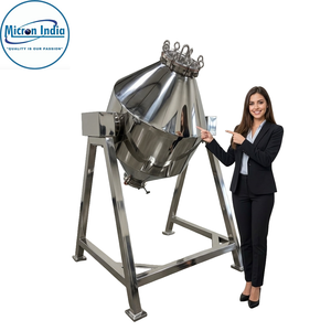 Mélangeur à double cône automatique Micron India en acier inoxydable pour la production de boissons gazeuses à usage industriel 440V 1 an - Product Image 4