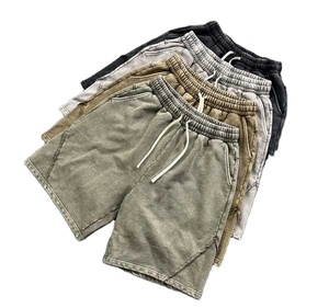 Pantalones cortos de lavado ácido Vintage para hombre, 100% algodón, logotipo personalizado, estilo informal para verano, primavera, correr y deportes de playa - Product Image 2