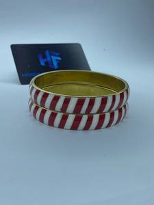 Fashion Ethnic Jewelry <b>Resin</b> Brass Anti-Tarnish Lightweight Bangles for Women Party Occasion - Product Image 3